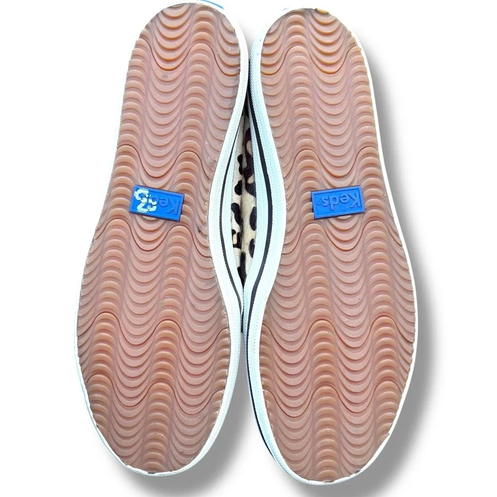 Kate Spade Keds Leopard Print Calf Hair‎ Double Decker Mule Sneakers Women